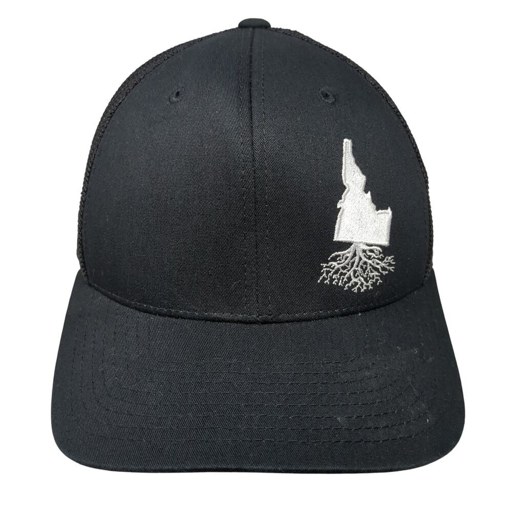Idaho Tree WYR Clothing Fitted Trucker Hat Black One Size Embroidered Flexfit